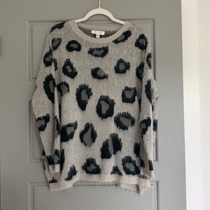 She and Sky Cheetah Print Sweater